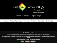 Tablet Screenshot of justin2carpetsrugs.co.uk